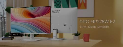 MSI 27" MP275W E2 1ms 120Hz FHD IPS HDMI DP D-Sub Beyaz Monitör